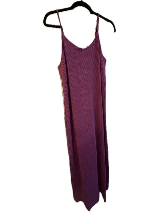 Dear Scarlett Dresses & Skirts - Nwt Women's Dear Scarlett Midi Dress Purple Ribbed Spaghetti Strap